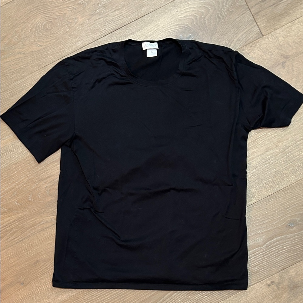 Hanro Black Short-Sleeve Crew Neck Tee